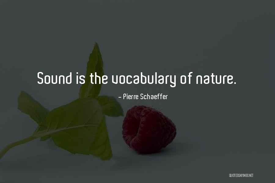 Nature Sound Quotes By Pierre Schaeffer