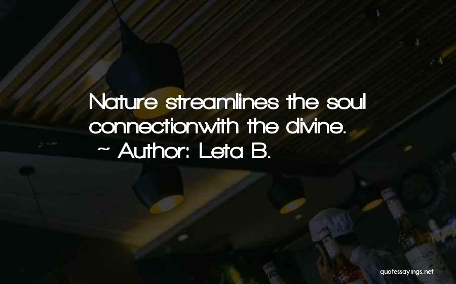 Nature Spirituality Quotes By Leta B.