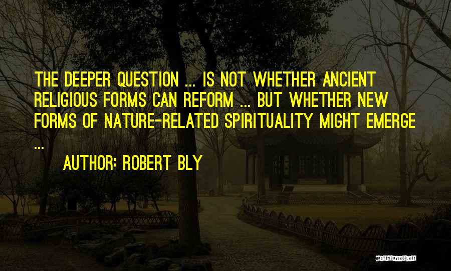 Nature Spirituality Quotes By Robert Bly