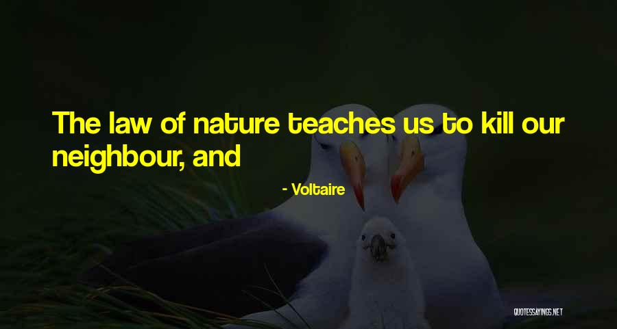 Nature Teaches Us Quotes By Voltaire