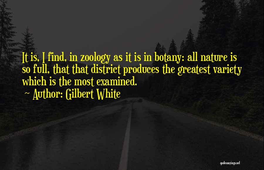 Nature Variety Quotes By Gilbert White