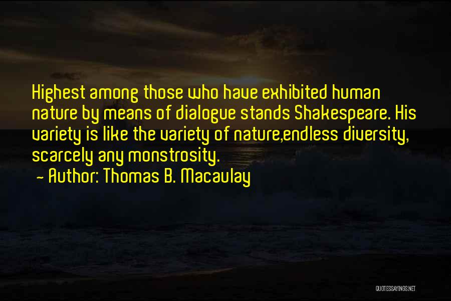 Nature Variety Quotes By Thomas B. Macaulay