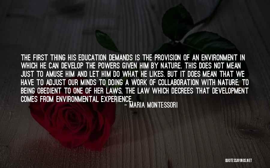 Nature What Does It Mean Quotes By Maria Montessori Nature What Does It Mean Quotes By Maria Montessori