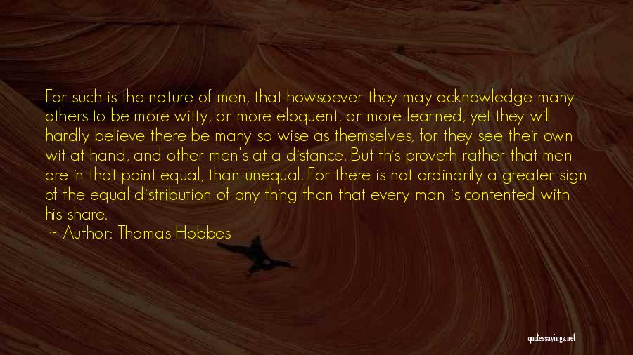 Nature Wise Quotes By Thomas Hobbes