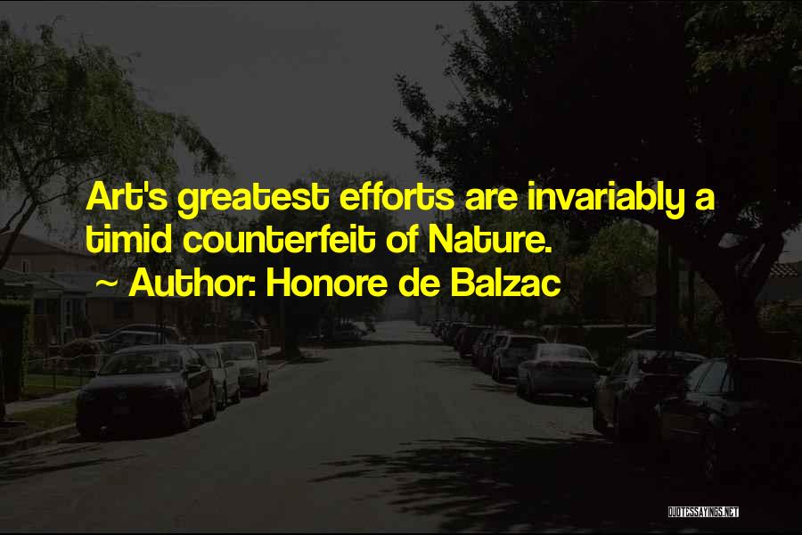 Nature's Art Quotes By Honore De Balzac