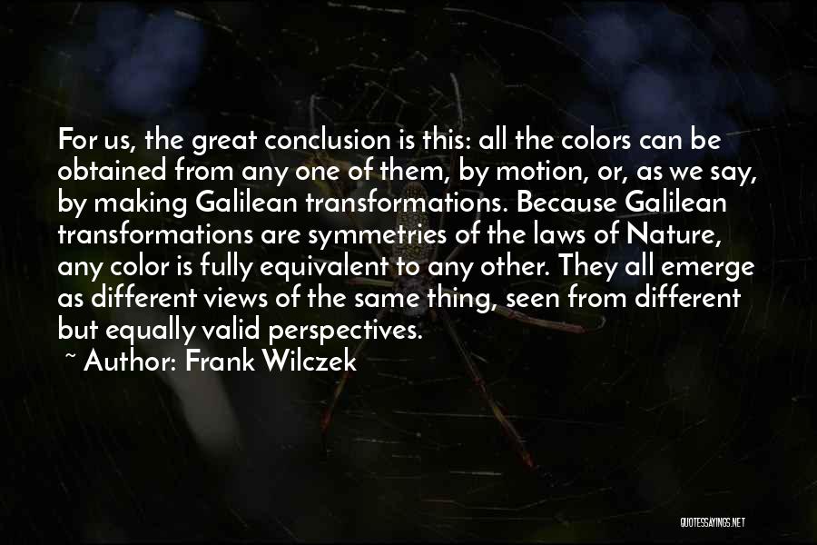 Nature's Colors Quotes By Frank Wilczek