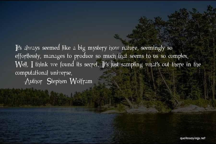 Nature's Mystery Quotes By Stephen Wolfram