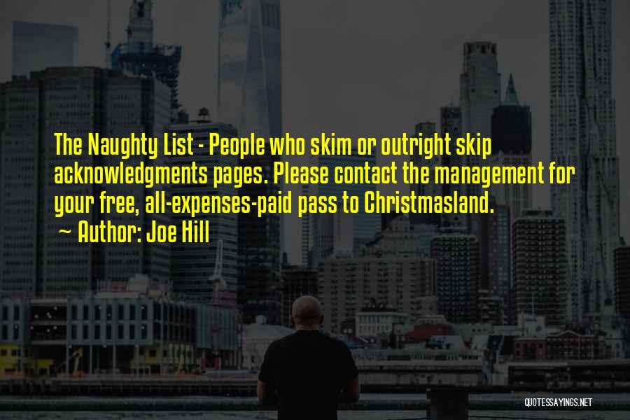 Naughty List Quotes By Joe Hill