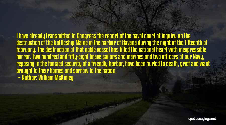 Navy Death Quotes By William McKinley