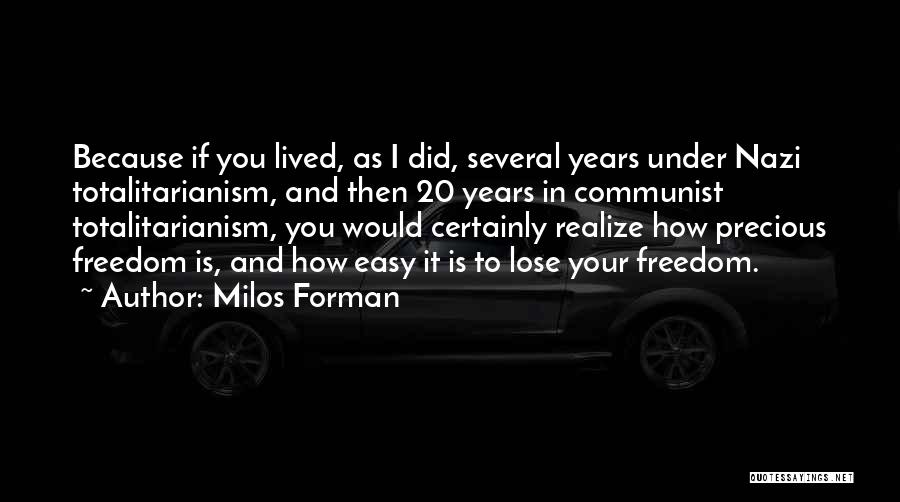 Nazi Quotes By Milos Forman