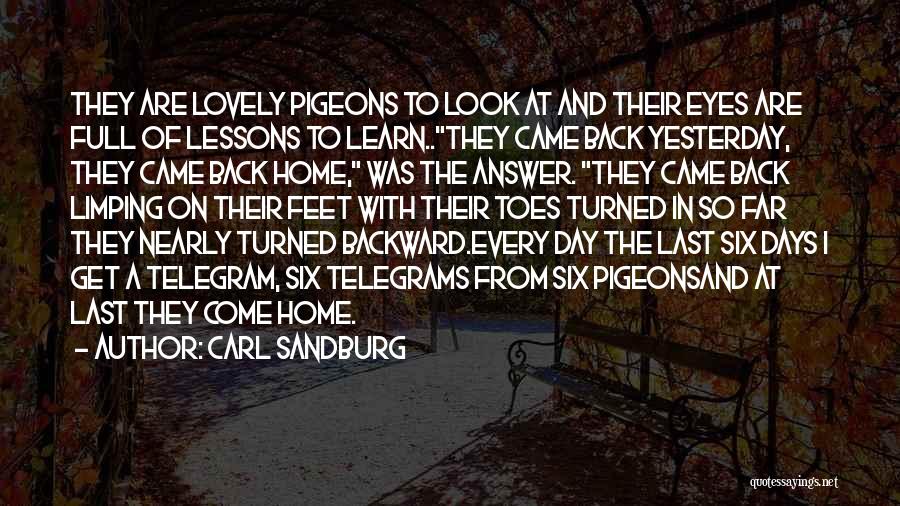 Nearly Home Quotes By Carl Sandburg