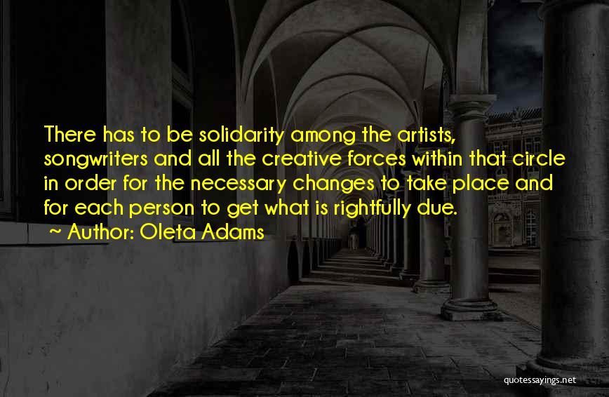 Necessary Changes Quotes By Oleta Adams