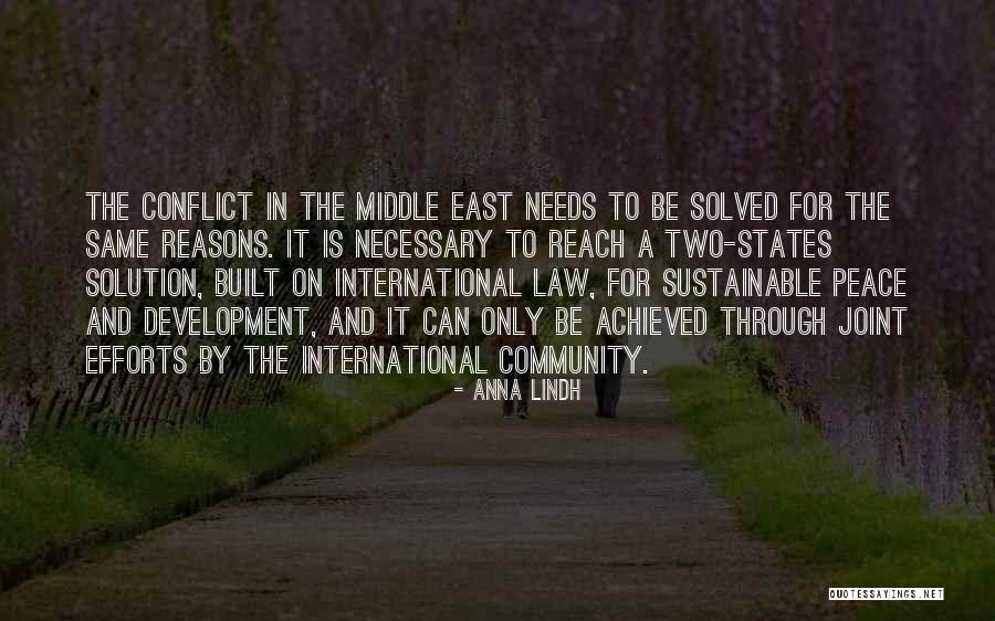Necessary Conflict Quotes By Anna Lindh Necessary Conflict Quotes By Anna Lindh
