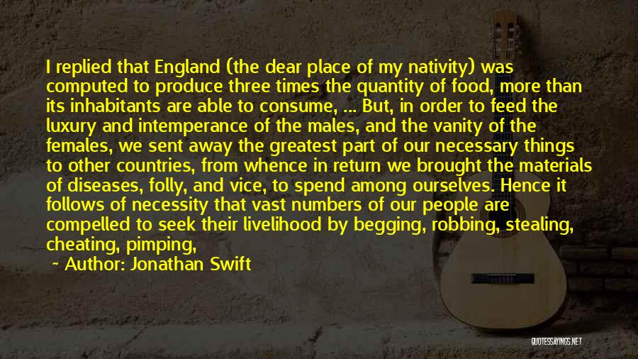 Necessity And Luxury Quotes By Jonathan Swift