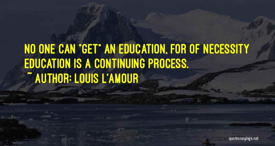 Necessity Of Education Quotes By Louis L'Amour