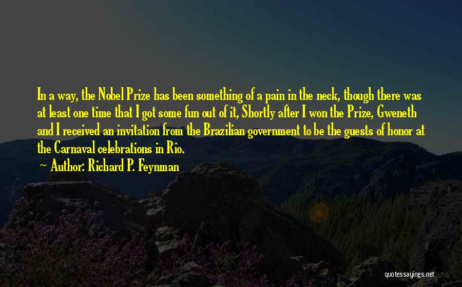 Neck Pain Quotes By Richard P. Feynman