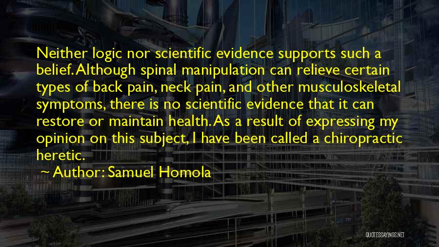 Neck Pain Quotes By Samuel Homola