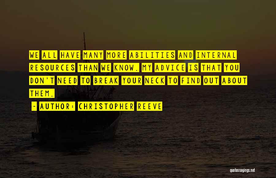 Necks Quotes By Christopher Reeve
