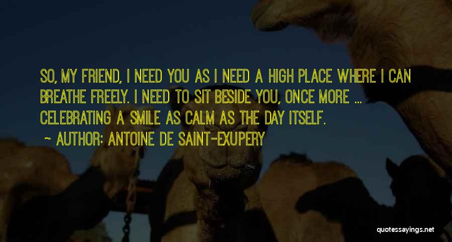 Need A Friend Quotes By Antoine De Saint-Exupery