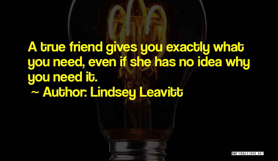 Need A Friend Quotes By Lindsey Leavitt