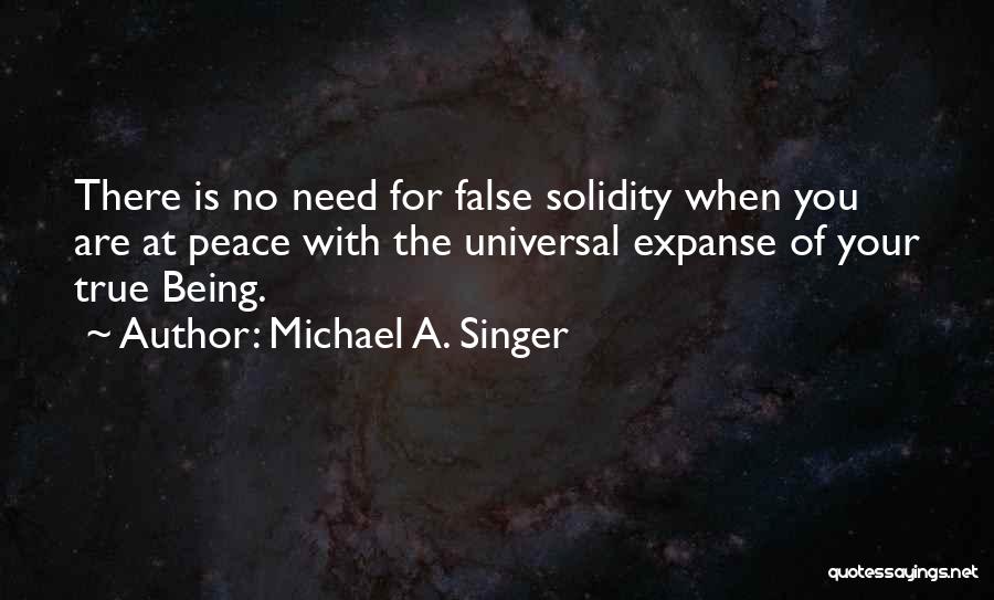 Need For Peace Quotes By Michael A. Singer