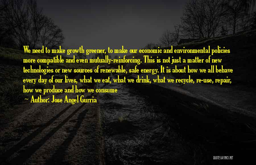 Need For Renewable Energy Quotes By Jose Angel Gurria