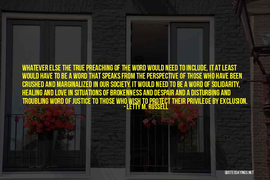 Need Healing Quotes By Letty M. Russell Need Healing Quotes By Letty M. Russell