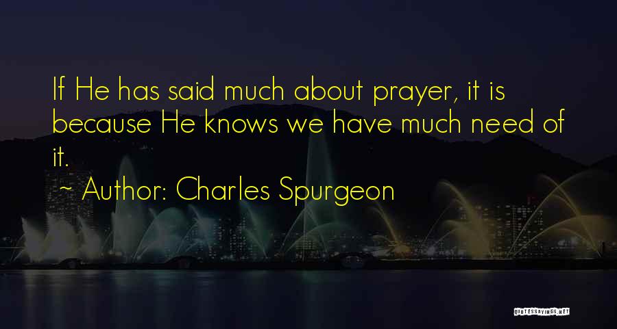 Need Prayer Quotes By Charles Spurgeon