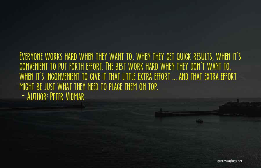 Need To Work Hard Quotes By Peter Vidmar