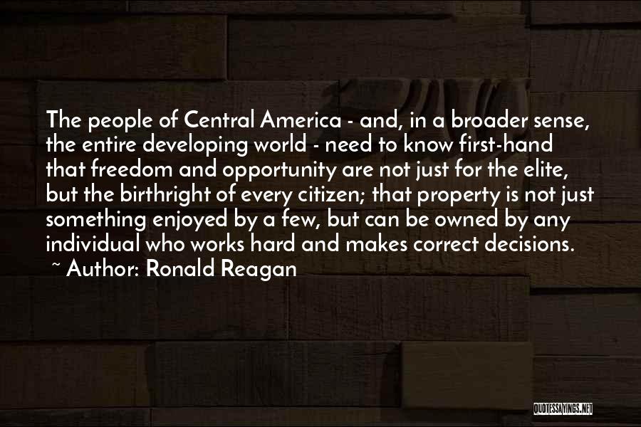 Need To Work Hard Quotes By Ronald Reagan