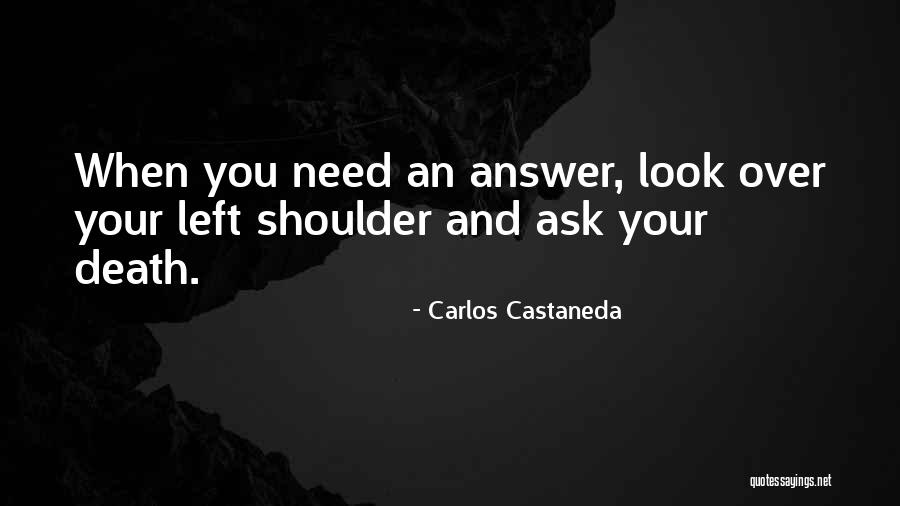 Need Your Shoulder Quotes By Carlos Castaneda