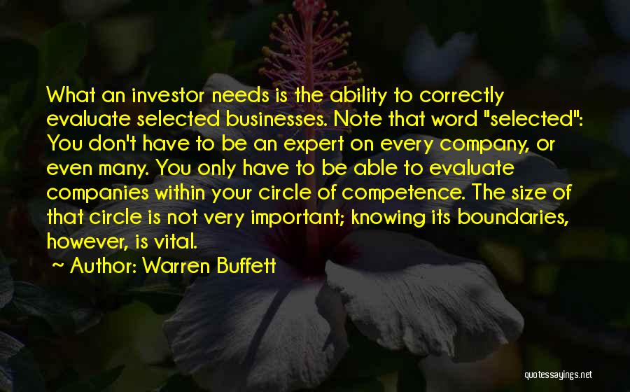 Needs Of The Many Quotes By Warren Buffett