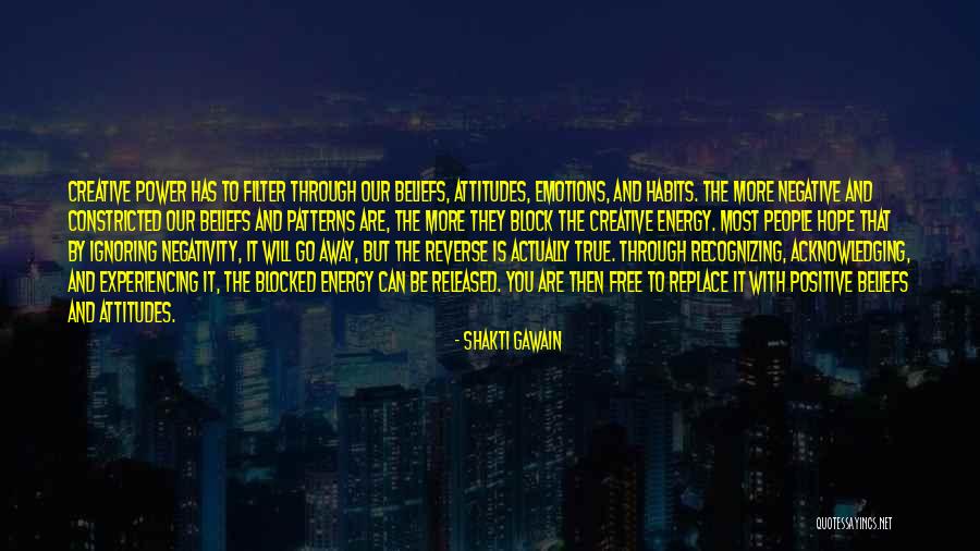 Negative But True Quotes By Shakti Gawain