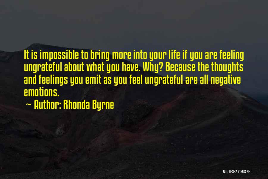 Negative Emotions Quotes By Rhonda Byrne