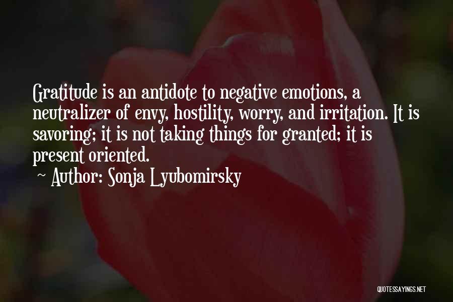 Negative Emotions Quotes By Sonja Lyubomirsky