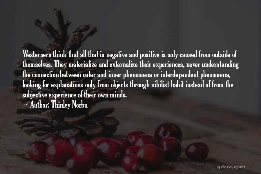 Negative Experiences Quotes By Thinley Norbu