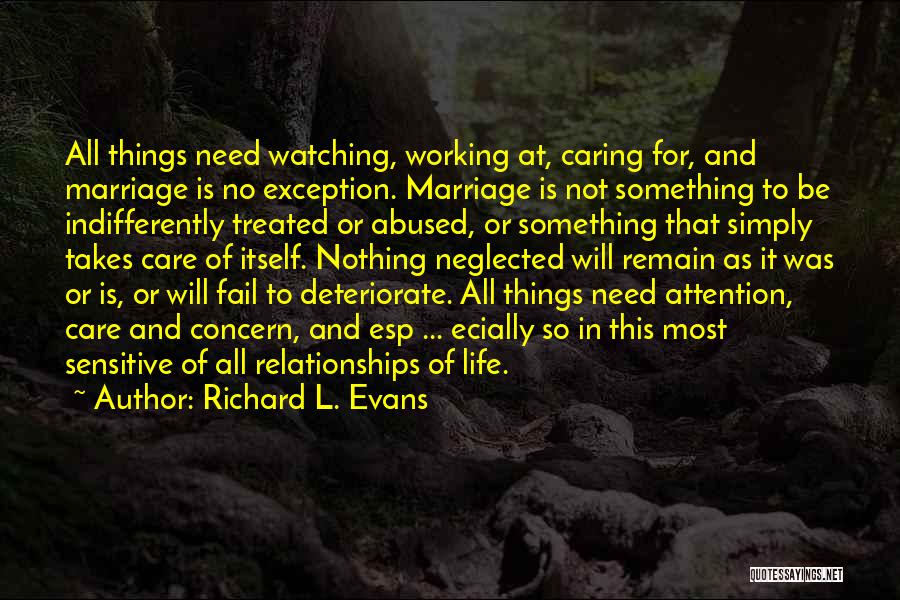 Neglected Relationships Quotes By Richard L. Evans