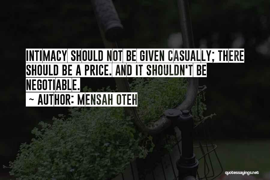 Negotiable Quotes By Mensah Oteh