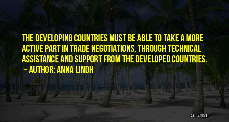 Negotiations Quotes By Anna Lindh
