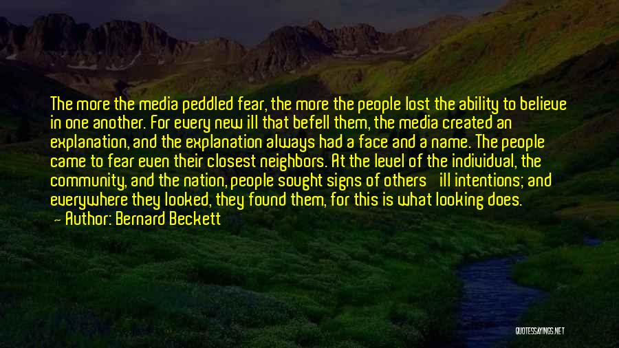 Neighbors And Community Quotes By Bernard Beckett