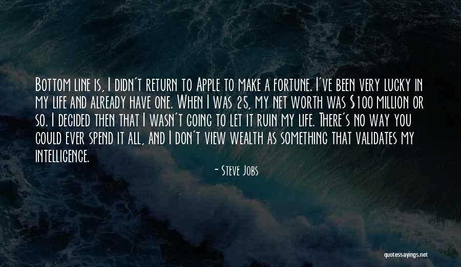 Net Worth Quotes By Steve Jobs