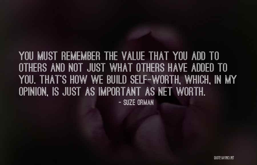 Net Worth Quotes By Suze Orman Net Worth Quotes By Suze Orman