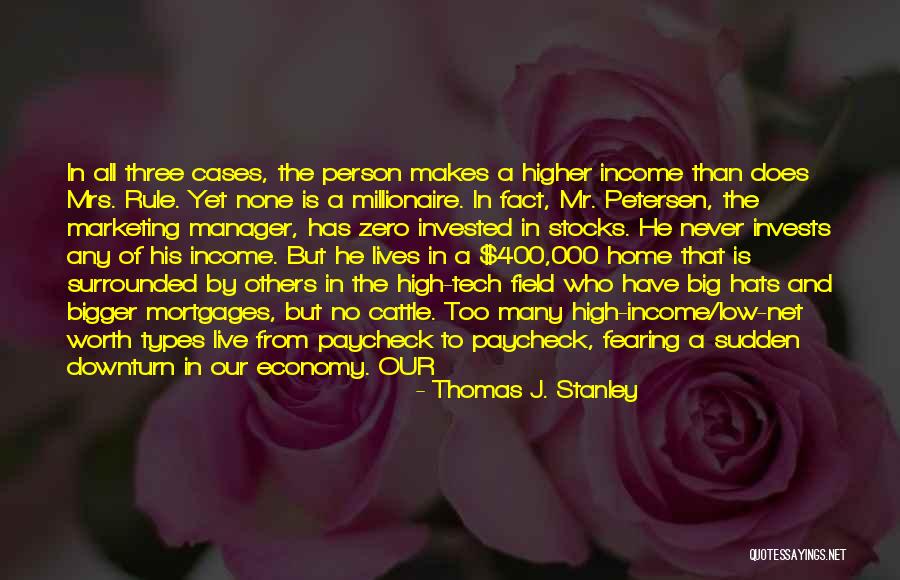 Net Worth Quotes By Thomas J. Stanley