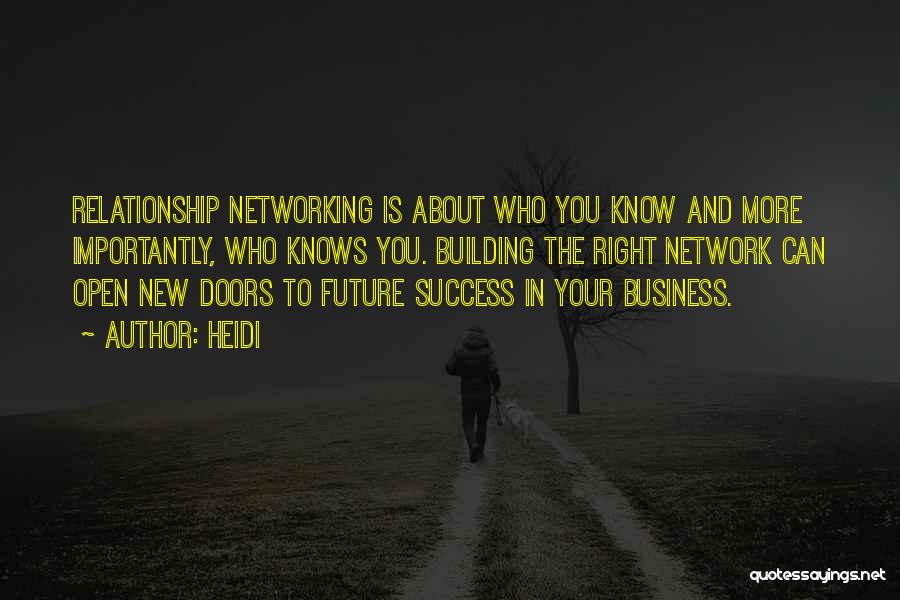 Networking In Business Quotes By Heidi