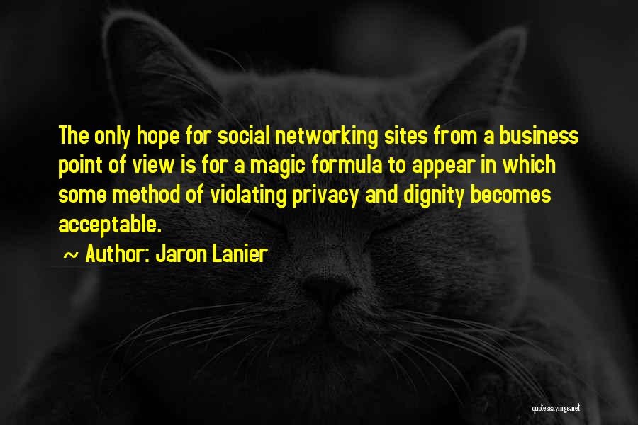 Networking Sites Quotes By Jaron Lanier
