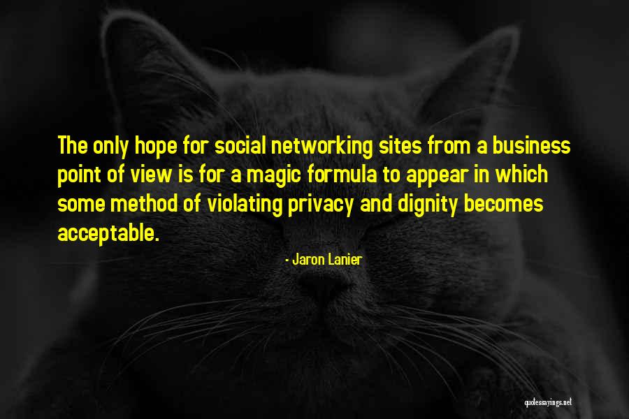 Networking Sites Quotes By Jaron Lanier