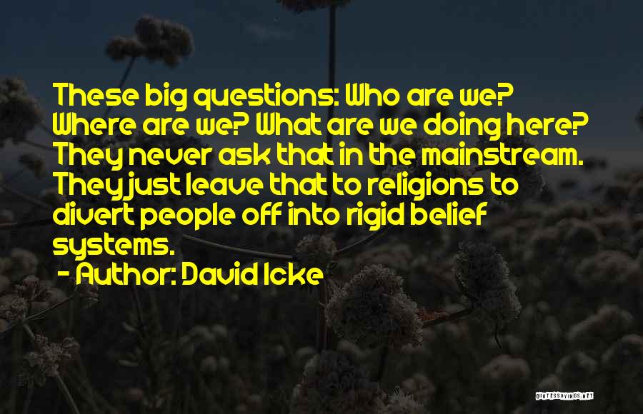 Never Ask Questions Quotes By David Icke