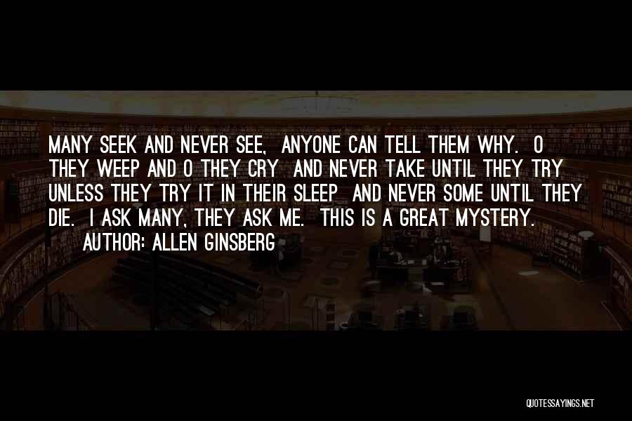 Never Ask Why Me Quotes By Allen Ginsberg