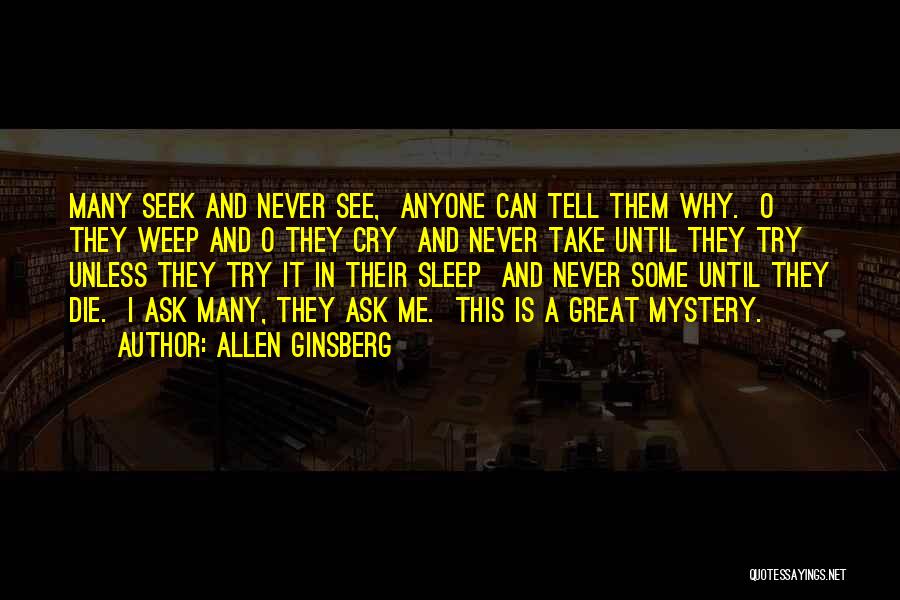 Never Ask Why Quotes By Allen Ginsberg