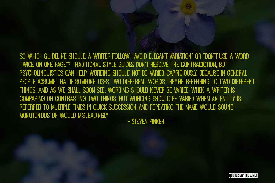 Never Avoid Quotes By Steven Pinker